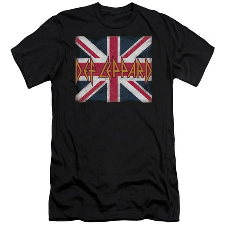 Def Leppard/Union Jack S/S Adult 30/1 Black Dlep106