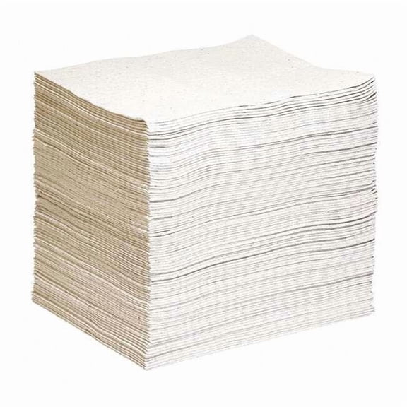 Spilltech Sorbent Pad, 24 gal, 19 in x 15 in, Universal, Gray, 100 PK GPC100S