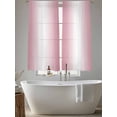 thumbnail image 5 of Sheer Curtains 63 Inches Long 2 Panels, Modern Gradient White Pink Rod Pocket Curtain Voile Draperies, Abstract Minimalist Art Light Filtering Window Treatment for Living Room Kitchen Bedroom, 5 of 8