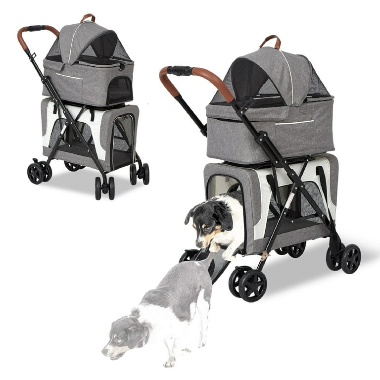 Baby pram top with dog compartment