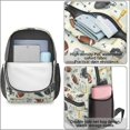 thumbnail image 4 of Football Helmet Beige Pattern 17" School Backpacks for Teens,Waterproof Oxford Fabric,S-Shape Padded Straps for School,Travel,Hiking,Camping, 4 of 6