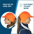 thumbnail image 3 of TrailHeads Fleece Ponytail Hat with Drop Down Ear Warmer | The Trailblazer Adventure Hat for Women - hunter orange, 3 of 6
