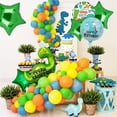 thumbnail image 1 of Globo de feliz cumpleaños de dinosaurio, globo de lámina de dinosaurio, fiesta de cumpleaños de dinosaurio, decoración, globo de cumpleaños para niños, globo de cumpleaños, fiesta de dinosaurios, 1 of 7