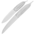 thumbnail image 3 of FESTFENDS 2Pcs Professional Stainless Steel Nail Files Double Sided Plume Shape for Nail Buffering, 3 of 8