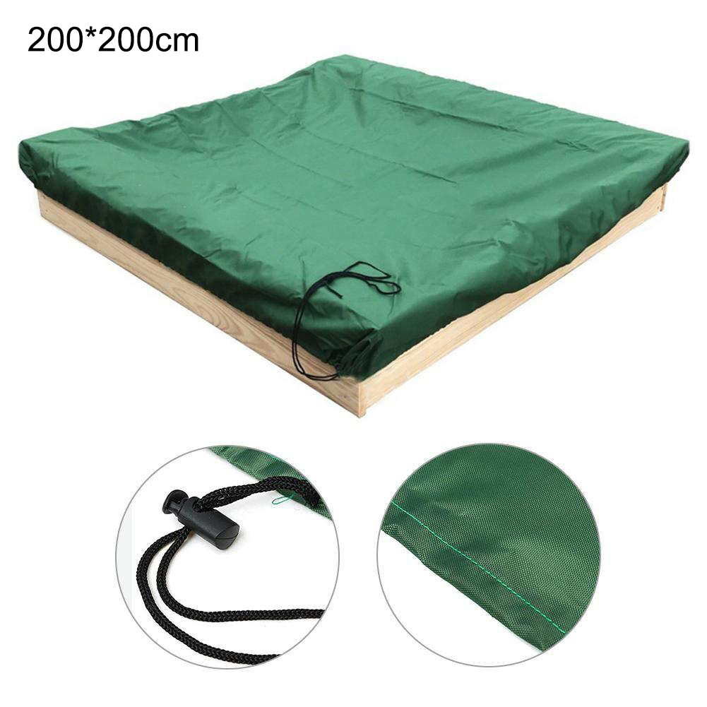 Oxford Green Kids Sandbox Protection Cover with Drawstring Waterproof ...