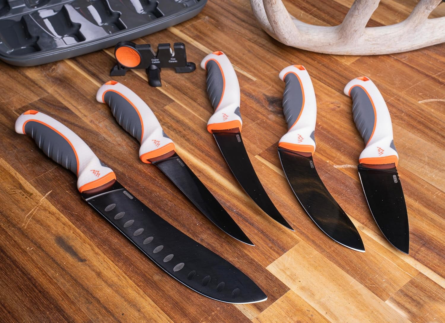 CF  ErgoMax 6-Piece Professional Game Processing Knife Set - Caping & Boning Knives, Skinning Knife, Butcher, Elite Big Game, Elk & Deer Hunting Gear, Perfect Field Dressing Knife Set