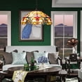 thumbnail image 2 of Tiffany-Style Victorian 2-Light Ceiling Pendant Fixture Lamp w/16'' Shade Bedroom, 2 of 10