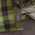 thumbnail image 5 of Men's Smith's Workwear Plaid Sherpa-Lined Microfleece Hooded Shirt Jacket Color: Black Olive Size: XL, 5 of 5