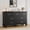 Black, variant on Kicctian 7 Drawer Dresser for Bedroom, 51" Wide Modern Wood Chest of Drawers, Wooden Closet Organizer with Metal Handles, Bedroom Living Room,Black