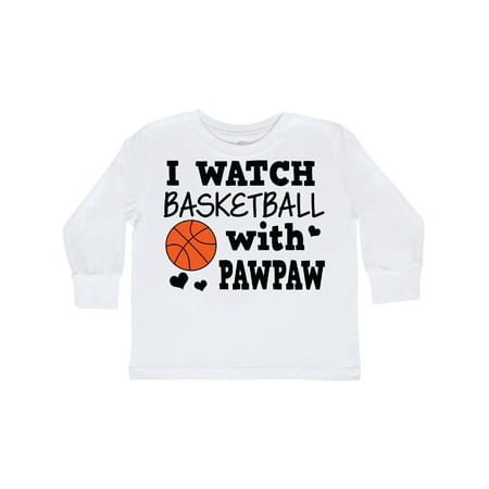 

Inktastic I Watch Basketball with Pawpaw Gift Toddler Boy Girl Long Sleeve T-Shirt
