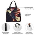 thumbnail image 3 of Rocae Watercolor Bald Eagle for Insulated Lunch Bag for Women Men,Large Lunch Box for Work School Picnic Hiking Daytrip, 3 of 5