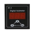 thumbnail image 2 of Medidor De Voltaje, Voltímetro Digital Conexión De Enchufe De Plástico Pantalla Digital LED Precisa De 3 Dígitos Para Generador De Gasolina, 2 of 7