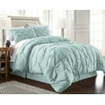 thumbnail image 1 of Chezmoi Collection Berlin 3-Piece Pinch Pleated Pintuck Duvet Cover Set, 1 of 4