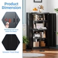 thumbnail image 4 of HUAXRON 55 inches Tall Metal Garage Storage Cabinets with Locking Doors and 4 Adjustable Shelves, Metal Storage Cabinet for Garage, Office, Home, Classroom, Assemble Required(Black), 4 of 4