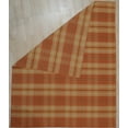 thumbnail image 4 of EORC Orange Hand Knotted Wool Traditional Plaid Rug, 9' x 12'-Color:Orange,Material:Wool, 4 of 5