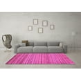 thumbnail image 3 of Ahgly Company Indoor Round Abstract Pink Modern Area Rugs, 4' Round, 3 of 4
