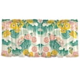 thumbnail image 7 of Yayeee Kitchen Curtains Tier Set of 2 Light Filtering 57"x24" Over Sink Window Panels, Floral Wave, 7 of 7