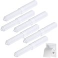 thumbnail image 1 of 6 Pcs Toilet Paper Holder, Plastic Toilet Tissue Roll Holder Paper Holder Roller Spindle Replacement Rod Tissue Roll Holder Insert in Household Restaurant Toilet Replacement Roller Spring Loaded, 1 of 7