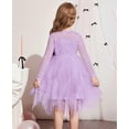 thumbnail image 4 of Arshiner Flower Girl Dress Toddler Contrast Lace Tutu Irregular Tulle Wedding Birthday Party Dresses, 4 of 6