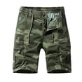 thumbnail image 2 of Cargo Shorts for Men 2026 Summer Casual Elastic Waist Straight Leg Knee Length Denim Shorts with Pockets, 2 of 5
