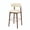 30"-Beige, variant on Hawsaiy Counter Height Bar Stools Set of 2, 26" Solid Wood Barstools with Curved Back, Upholstered Fabric Seat & Metal Footrest, Mid-Century Modern Kitchen Island Chairs, Cream