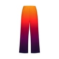 thumbnail image 5 of Sexlip Womens Elastic Waist Capri Pants Gradient Design Drawstring Detail Soft Fabric Relaxed Silhouette for Daily Leisure Multicolor M, 5 of 5
