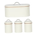 thumbnail image 2 of 4x botes para encimera de cocina, caja de pan rústica con tapa, contenedor de almacenamiento de pan, contenedor de pan para galletas, cafetería, 2 of 9