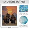 thumbnail image 3 of Diamond Art Kits for Adults - 5d Bison Sunset Mountain Landscape Diamond Painting for Adults, Diamond Art for Adults Beginners, Diamond Painting Kits for Adults for Home Wall Decor, 3 of 7