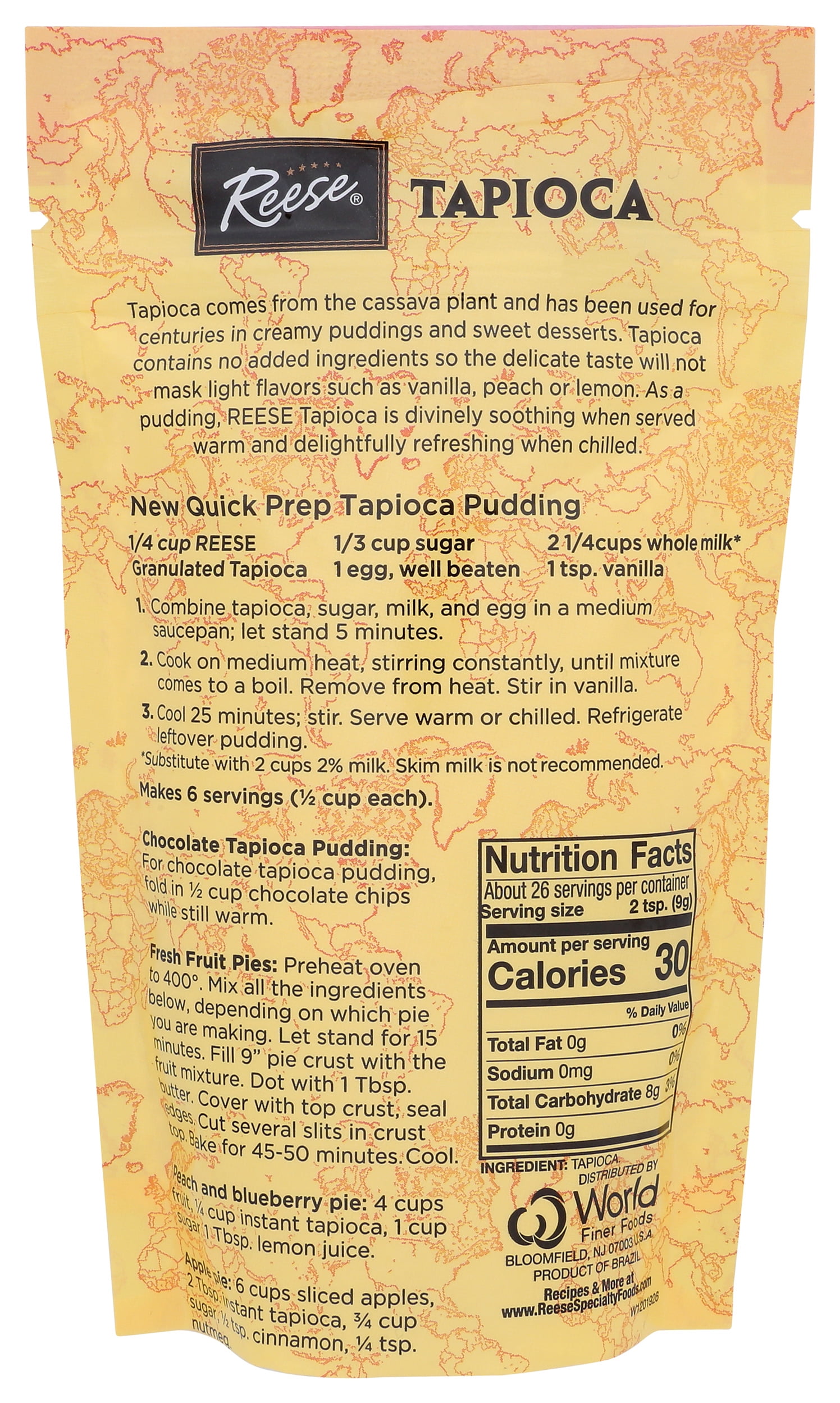Pack of 6, Reese Instant Granulated Tapioca, 8 oz