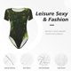 thumbnail image 4 of Balery Screaming Horror Art Body de cuello redondo de manga corta para mujer Tops de manga corta Tops básicos-Medium, 4 of 7