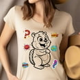 thumbnail image 4 of Cartoon Beaver Graphic T-Shirt Kids Comic Style Tee, CarolinaBlue, Size M, 4 of 6