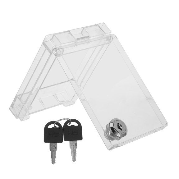 SEWOART 1Set Transparent Childproof Switch Plate Guard with Lock for Central Air Conditioning Panel