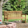 thumbnail image 6 of Sunnydaze Mission-Back Teak Garden Bench, 6 of 11