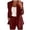 Red, variant on Valora Women Fashion Outfit Women Two Piece Lapels Suit Set for — Formal Jacket and Slim Straight Trousers Business Wear Light Blue 4XL