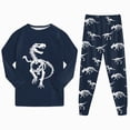thumbnail image 6 of Toddler Baby Boy Outfit Sets Fall Winter Clothes 12 18 24 Month 3T 4T 5T 6T 7T 2PCS Long Sleeve Dinosaur T Shirts Tops Pants Outfits Clothes Set Kaprioy Pajamas Cotton Pjs Set Kids Dinosaur Sleepwear, 6 of 7