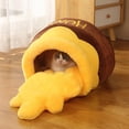 thumbnail image 3 of Casa de cama para gatos, , alfombrilla para , cojín para gatos, forma de tarro , mascotas Marrón jinwen Cama para gatos de interior, 3 of 8