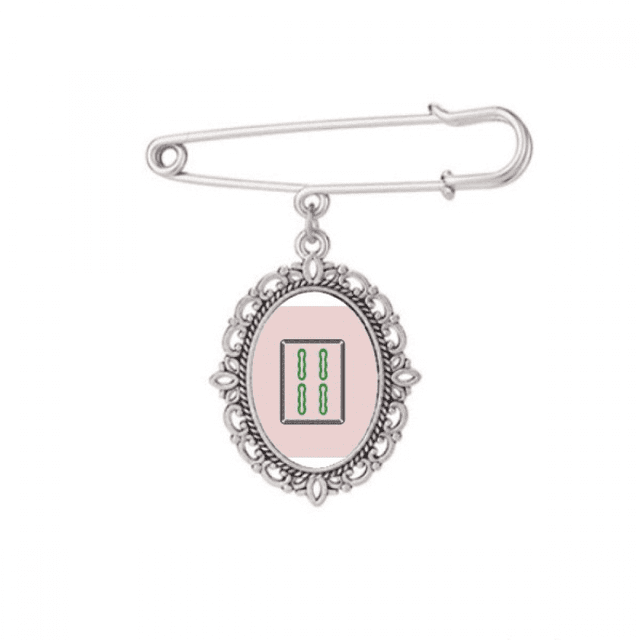 Barre de Mahjong 4 Tuiles Motif Broche Pince à Châle pour Chemise