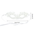 thumbnail image 2 of Unique Bargains 1 Pc Lace Flame Design Half Face Party Mask for Masquerade Party White Lace, 2 of 5
