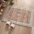 thumbnail image 1 of Boho Vintage Round Rug ft- Faux Wool Dreely Washable Area Rug Small Distressed Throw Rugs Floor Carpet for Door Mat Entryway Bedrooms Laundry (Round - ; Diameter Border ), 1 of 6