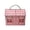 Pink, variant on Rattan House Shaped Basket with Lid, Handwoven Wicker Storage Organizer with Folding Handle, 9.4x6.3x5.5 Inch for Picnic Easter Home Decor