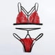 thumbnail image 3 of Gibobby Conjunto de lencería Lencería sexy para mujer, camisón de encaje con camisola de encaje para mujer lencería(Rojo, XXG), 3 of 5