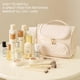 thumbnail image 4 of Travel Toiletry Bag Makeup Bag Large Capacity Portable Cosmetic Bags PU Leather Makeup Organizer Bag with Handle for Women Makeup Storage, 4 of 5