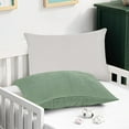 thumbnail image 2 of 2 Pack for Toddler Pillowcase, Small Travel Pillow Cases Covers with Envelope Closure, Soft & Breathable Kids Pillowcase, Grey + Green（33*45cm）, 2 of 5