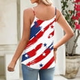 thumbnail image 5 of Tank Tops for Women American Flag Star Patriotic Tanks US 250th Anniversary Sleeveless Shirts White 2XL, 5 of 5