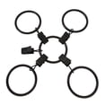 thumbnail image 4 of 100 anillos de cortina con clips de 1,5 pulgadas de diámetro interno, cortinas decorativas resistentes al óxido, compatibles con varillas de hasta 1,2 pulgadas, color negro, 4 of 7