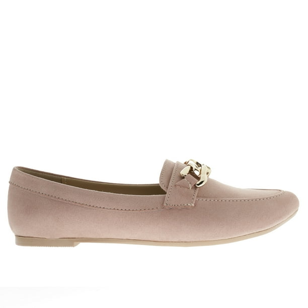 Mocasín Amy color rosa con cadena dorada 22.5 Dorothy Gaynor Mocasín Amy color rosa con cadena dorada 22.5
