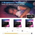 thumbnail image 3 of AWLYLNLL Digital Clock Large Display, LED Electric Alarm Clocks Mirror Surface for Makeup with Diming Mode, 3 Levels Brightness, Dual USB Ports Modern Decoration for Home Bedroom Decor-Black, 3 of 7