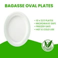 thumbnail image 2 of FPN Disposable Oval Plates, 10"x12.5"Large 250-Pack, Compostable, Microwave-Safe for Events & Parties, 2 of 9