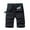 Black, variant on gakvov Cargo Pants For Men Plus Size Cargo Pants For Men Casual Pure Loose Fit Zipper Button Multi-Pocket Overalls Straight Leg Pants Outdoor Tooling Short Pants