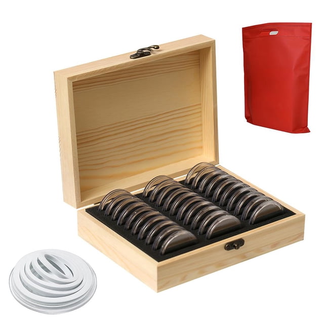Sidaley Caja de protección de monedas conmemorativa de 30 Uds., caja de colección de monedas, caja de almacenamiento de dinero de cobre cartulina
